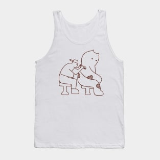 Cat love tattoo. Tank Top